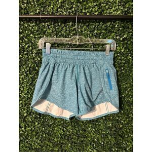 Lululemon Tracker Short V *4" Heather Lux Multi Hawaiian Blue Size 6